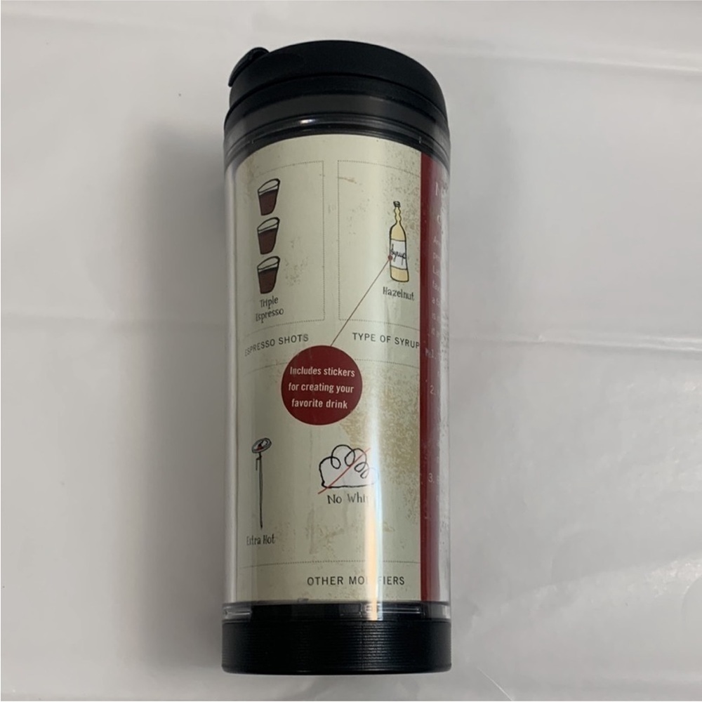 STARBUCKS Make Your Own Drink Tumbler 16oz/.47L includes 4 sheets of stickers - Picture 6 of 14